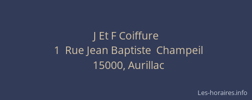 J Et F Coiffure