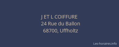 J ET L COIFFURE