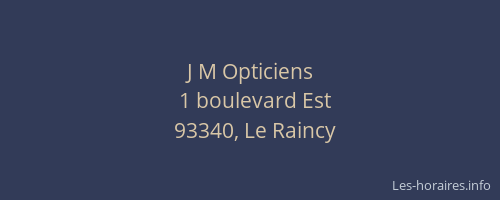 J M Opticiens
