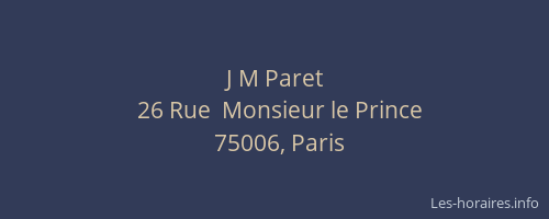 J M Paret