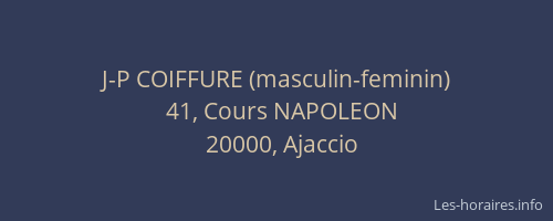 J-P COIFFURE (masculin-feminin)