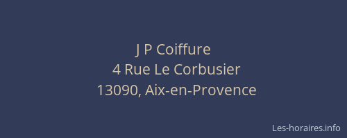 J P Coiffure