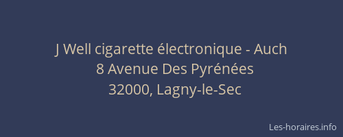 J Well cigarette électronique - Auch