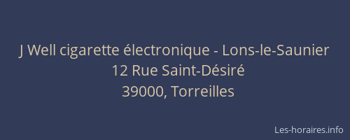 J Well cigarette électronique - Lons-le-Saunier