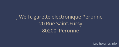 J Well cigarette électronique Peronne