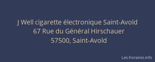 J Well cigarette électronique Saint-Avold
