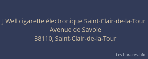 J Well cigarette électronique Saint-Clair-de-la-Tour