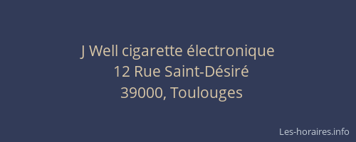 J Well cigarette électronique