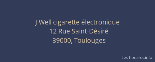 J Well cigarette &eacute;lectronique