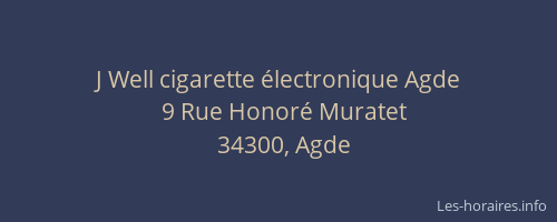 J Well cigarette électronique Agde