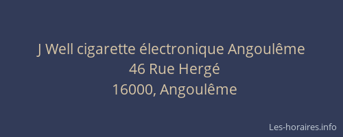 J Well cigarette électronique Angoulême