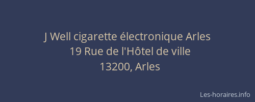 J Well cigarette électronique Arles