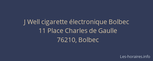 J Well cigarette électronique Bolbec