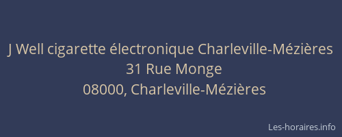 J Well cigarette électronique Charleville-Mézières