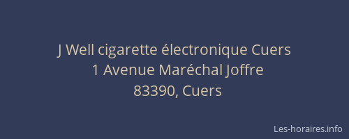 J Well cigarette électronique Cuers