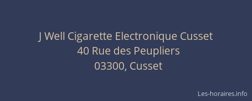 J Well Cigarette Electronique Cusset