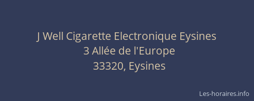 J Well Cigarette Electronique Eysines