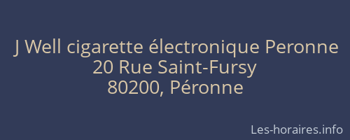 J Well cigarette électronique Peronne