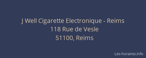 J Well Cigarette Electronique - Reims