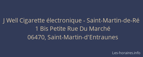 J Well Cigarette électronique - Saint-Martin-de-Ré