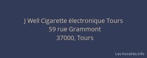 J Well Cigarette électronique Tours