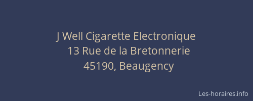 J Well Cigarette Electronique