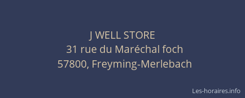 J WELL STORE