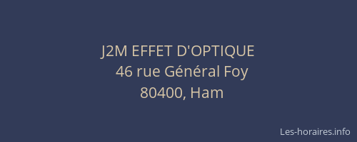 J2M EFFET D'OPTIQUE