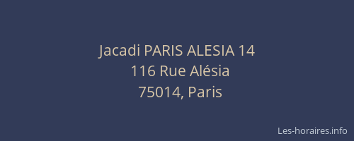 Jacadi PARIS ALESIA 14