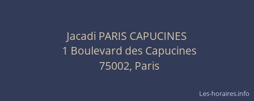 Jacadi PARIS CAPUCINES