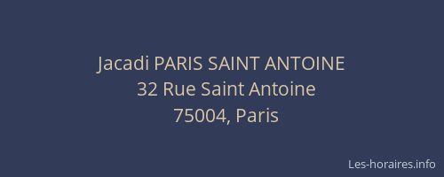 Jacadi PARIS SAINT ANTOINE