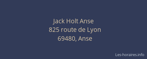 Jack Holt Anse