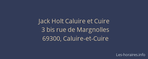 Jack Holt Caluire et Cuire