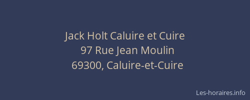 Jack Holt Caluire et Cuire