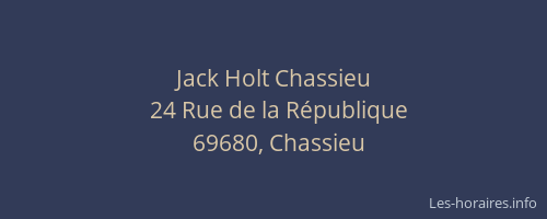 Jack Holt Chassieu