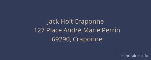 Jack Holt Craponne