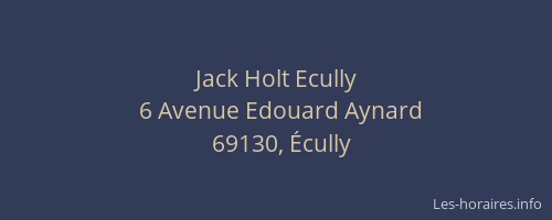 Jack Holt Ecully