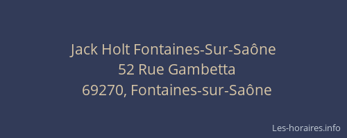 Jack Holt Fontaines-Sur-Saône