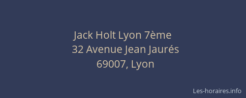 Jack Holt Lyon 7ème