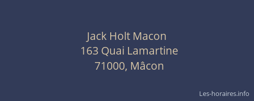 Jack Holt Macon