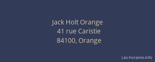 Jack Holt Orange