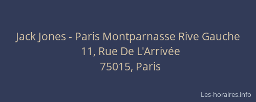 Jack Jones - Paris Montparnasse Rive Gauche
