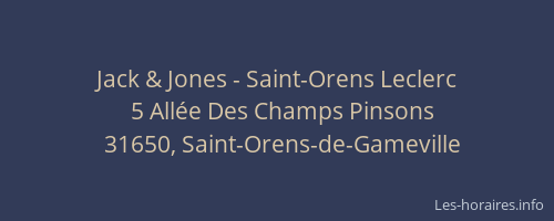 Jack & Jones - Saint-Orens Leclerc