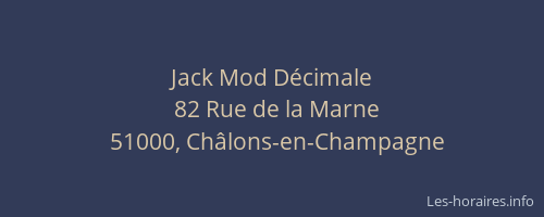 Jack Mod Décimale