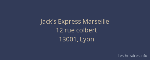 Jack's Express Marseille