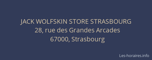 JACK WOLFSKIN STORE STRASBOURG