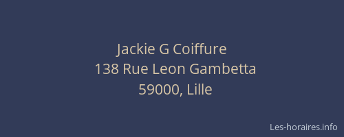 Jackie G Coiffure