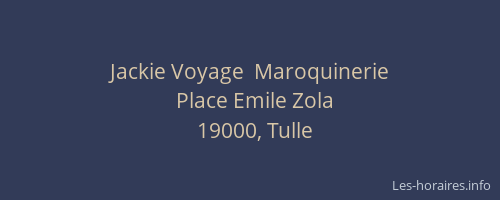 Jackie Voyage  Maroquinerie