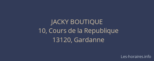 JACKY BOUTIQUE
