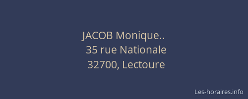 JACOB Monique..